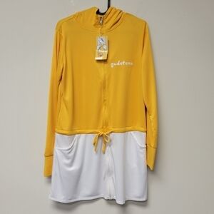 Sanrio Gudetama Hooded Narikiri Rashguard Jacket Yellow L